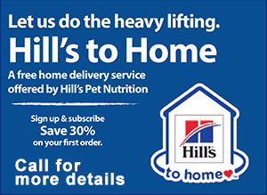 Hill's to Home Delivery Service. Call to learn more.
